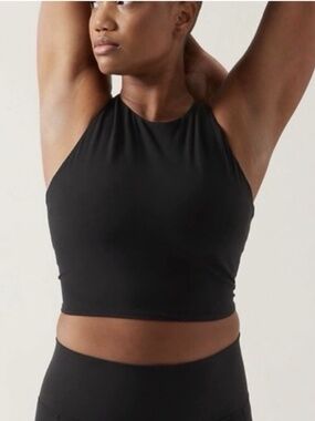 Athleta Conscious Crop D-DD+ Size S Black NWT Light impact